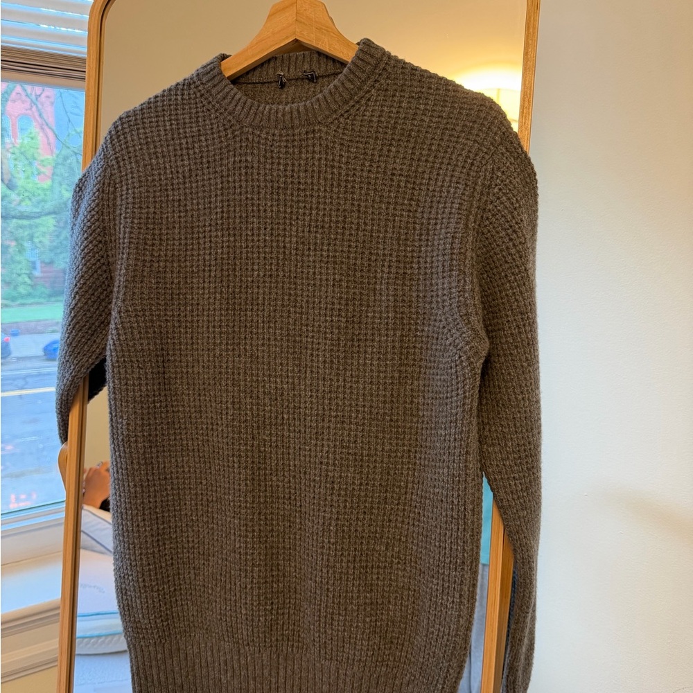 Men's Grey Knit Crewneck Sweater
